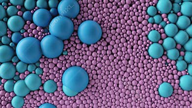 4K Abstract spheres, molecules, cells.