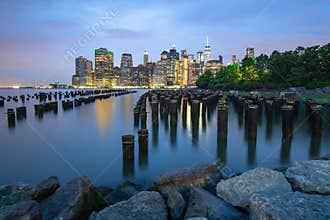 Skyline New York long exposition