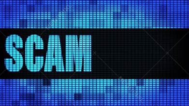 Scam front text scrolling LED wall panel display sign board