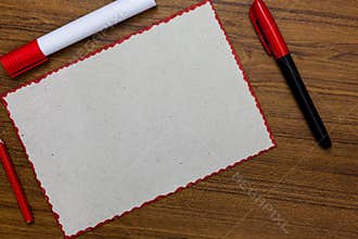 Design business concept Business ad for website promotion banners empty social media ad White paper red borders markers