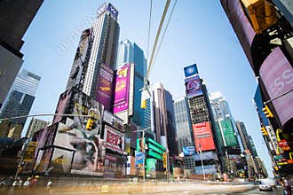 Times Square long exposition during the day
