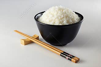 Chopstick and rice