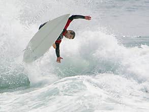 Man Surfing -- Aerial