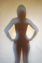 Silhouette of an anonymous woman