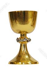 Golden sacred chalice