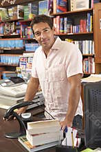 Male bookshop proprietor