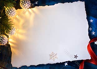 Merry Christmas card with Season Gift Tag on vintage background