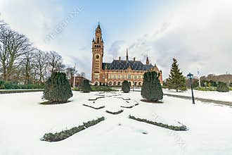Peace Palace, Vredespaleis, under the Snow