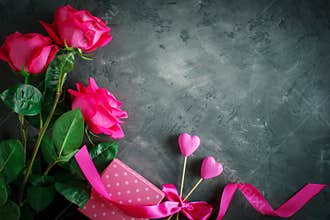 Happy Valentine`s day. Congratulatory background by St. Valentine`s Day