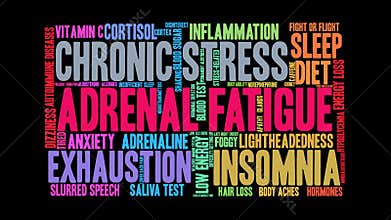 Adrenal Fatigue Animated Word Cloud
