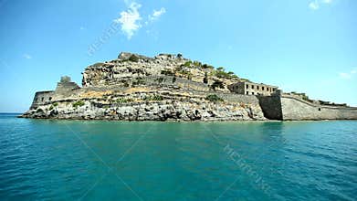 Moving Camera around Spinalonga fortress, Crete