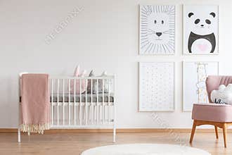 Crib in baby room