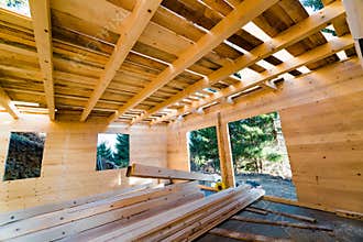 Construction home building industry carpentry in progress