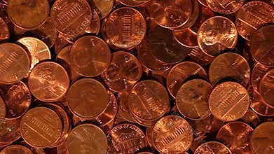 Pennies - Tracking Shot above Loose Change