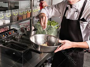 Student cook side job restaurant training