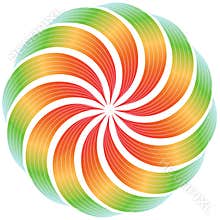 Colorful twisted design