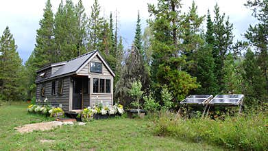 Off grid tiny house in the mountains