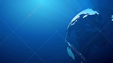 World news blue rays background