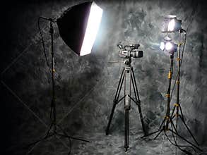 Studio lights and Digital Video camera