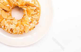Doughtnut with almond flakes