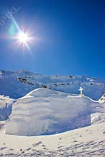 The ice church at Balea lake