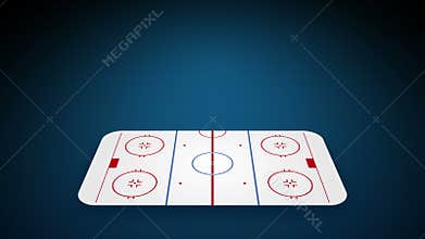 Ice hockey rink, animation for strategy plan