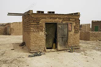 Dwelling in the slums of Ouagadougou Burkina Faso