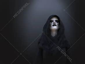 3D rendering of a death angel or demon.