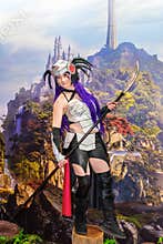 Young girl cosplayer