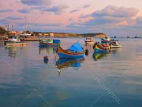 Port of Marsaxlokk in Malta