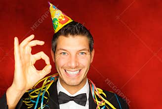 Party person celebrate new year