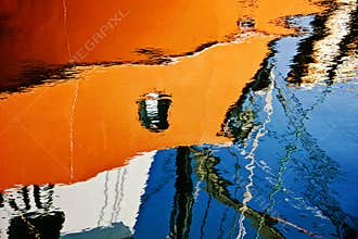 Reflected Harbor Boat