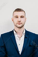 Passport document id photo business man portrait