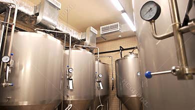 Equipment for beer production, private brewery.