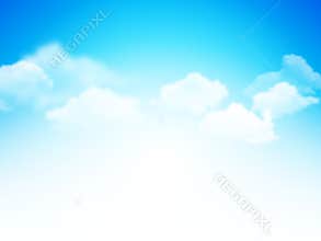 Blue sky with clouds abstract vector background