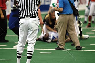 Injured football player