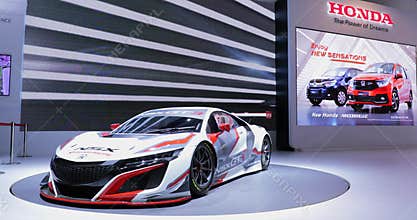 New Honda NSX GT3 racing car at exhibition