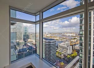 View through floor to ceiling window