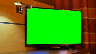TV television green screen indoor