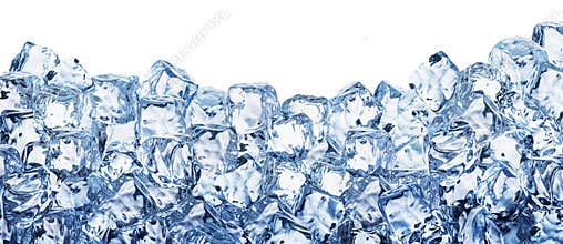 Ice cube background. Clipping path.