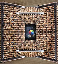 Aerial view of south China tile-roofed house