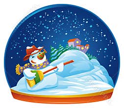 Snowman snow globe