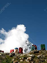 Backpack on himalaya