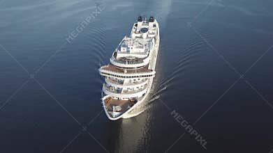 Cuise liner sailing in the sea