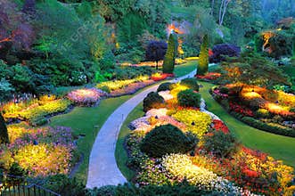 Garden night scene