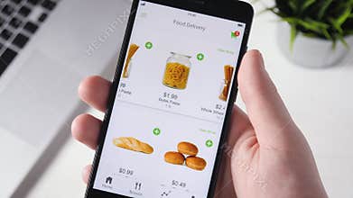Ordering food online using smartphone app