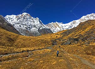 Mountain Annapurna and Annapurna Base Camp