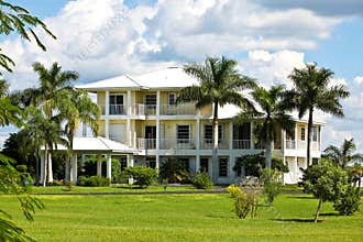 Large tropical house in florida