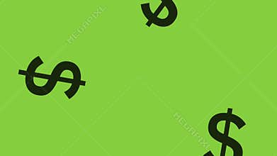 Cash signs falling background