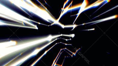 Abstract generative line mesh with rgb shift